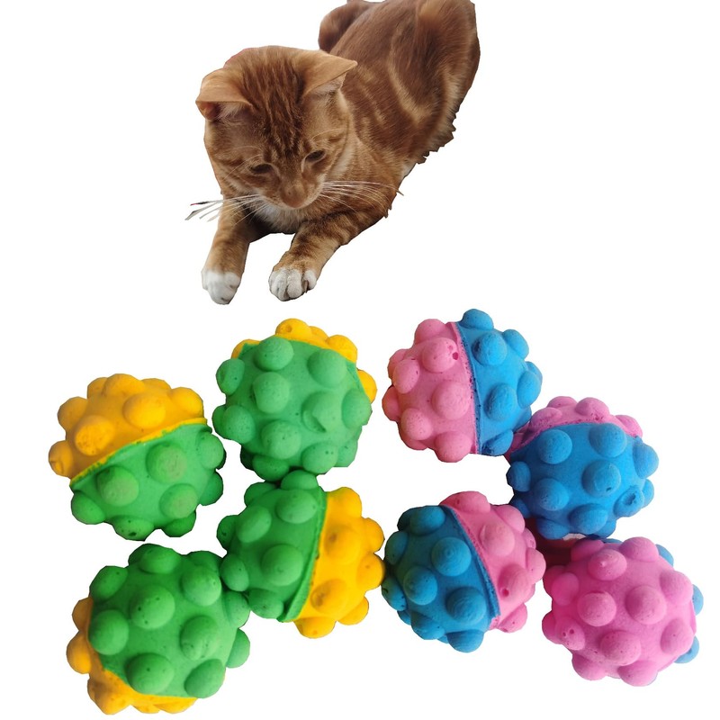 GINFH Cat Foam Ball Cat Sponge Ball Toy Cat Soccer