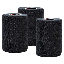 d3 Light Rip EAB Spandex Bandage Hand-Tearable Extra Wide Black 100mm x 7m (3 Rolls) Knee, Shoulder & Elbow Rugby Lineout Lifting Tape & Weightlifting Joint Strapping