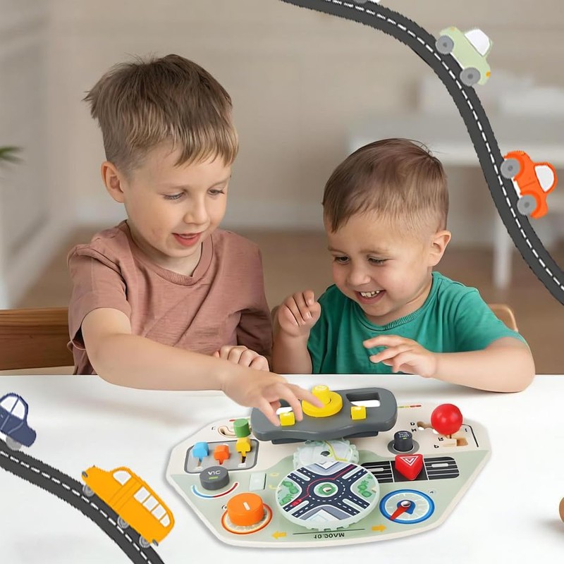 wooden busy board for kids