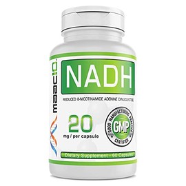 MAAC10 NADH 20 mg cápsulas individuales 60 unidades | Energía, fatiga y soporte NAD+ | Grado farmacéutico 99% puro protección entérica NADH.