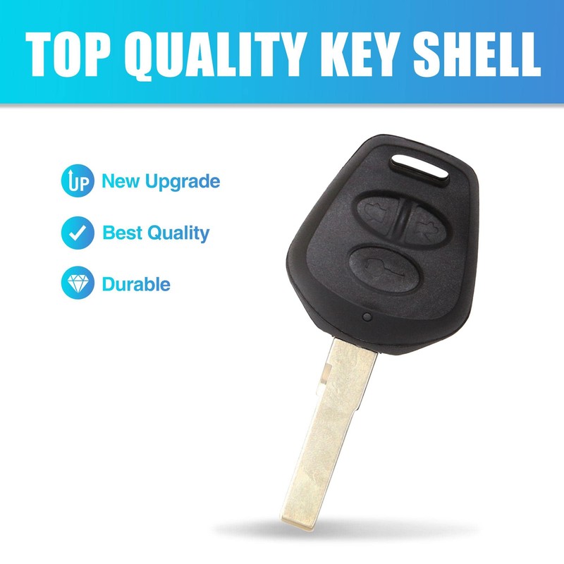 sourcing map New 3 Buttons Uncut Key Fob Remote Control