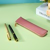 Sluxa Leather pencil case, Thin soft pen bag, Small pencil