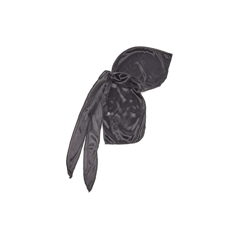 Dream Men's Silky Satin Deluxe Black Du-Rag (Pack of 2)