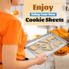 Metal Toaster Oven Tray with Rack Set, E-far 10.5”x8.3” Baking
