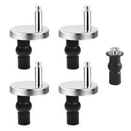 4 Pack Toilet Seat Fixing Screws, Universal Toilet Seat Fixings Fix Expanding Rubber Top Nuts Screws, Toilet Seat Bolts Kit Toilet Seat Hardware Replacement Kit for Home Bathroom Toilet Blind Holes