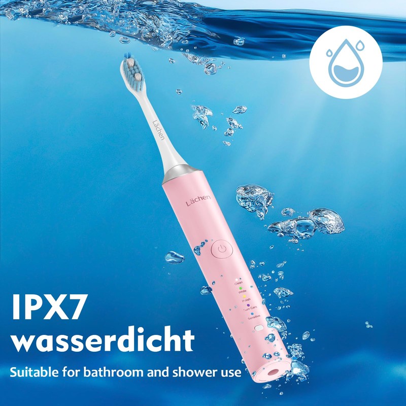 Lächen Sonic Electric Toothbrush for Adults, Rechargeable, 5 Modes