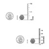 LeCalla 925 Sterling Silver Round Texture Antique Clip On Earrings