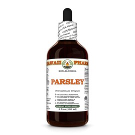 Parsley (Petroselinum Crispum) Dry Leaf Glycerite, Made in Hawaii, Organic Raw Materials, All Natural, Vegan, Lab Tested Alcohol-Free Liquid Extract - 4 fl.oz