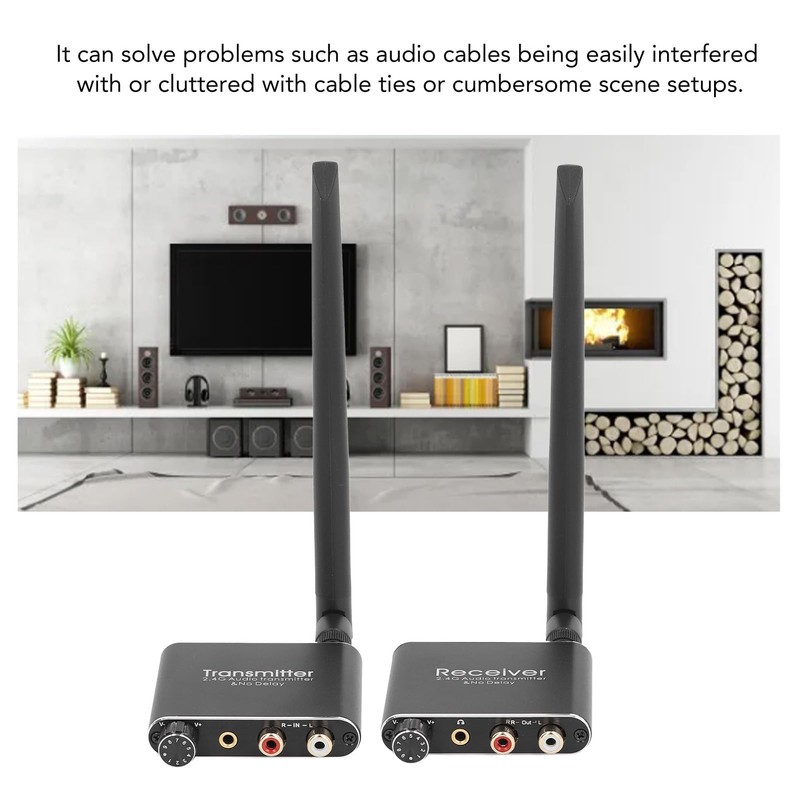 Wireless Audio Transceiver 2.4G Wireless Adapter No Delay for Home