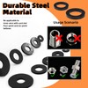 Tanstic 175Pcs 7 Sizes Black Flat Rubber Washers Assortment Kit,