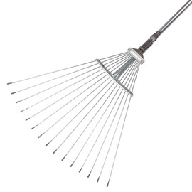 Large Rake - Tiger Jaw Rake with Telescopic Handle from 31" to 64 " and Adjustable Tine Width from 8" to 22"