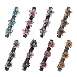 8 Pieces Of Crystal Hair Clips, Girls Hair Accessories, Bangs Hair Clips, Fashionable And Exquisite Duckbill Clips, Hair Decoration Clips