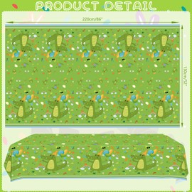 Obussgar 4 Piece Crocodiles Party Tablecloth Supplies, Cartoon Crocodile Rectangle Tablecloth, Crocodile Birthday Party Decorations - 51 x 86 Inch