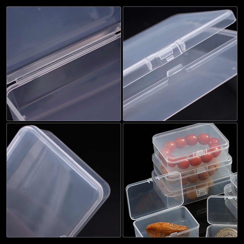 Aimeke Pack of 6 Plastic Storage Boxes with Lid, Small