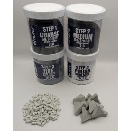 Enero Rock Tumbler Grit Kit 4-Step | 3 lbs Grit + Ceramic & Polishing Media