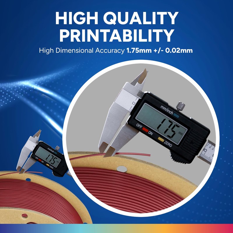 OVERTURE PLA Plus (PLA+) Filament 1.75mm, Stronger & More Durable,