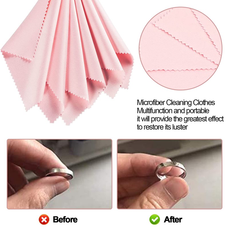 20 Pcs Jewelry Cleaning Cloth, Double Sided Polishing Cleaning Cloths