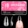 Nail Tips, Almond, Pack of 550 Tips for Gel Nails,