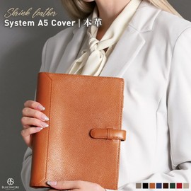 BLUE SINCERE System Notebook, A5 Size, Genuine Leather, 6 Holes, Ring, Notebook Cover, Cowhide Leather, Vegetable Tanned Leather, Binder, Pen Holder, Card Pocket, Systemy2 Systemy2 STC2 (Deep Green)