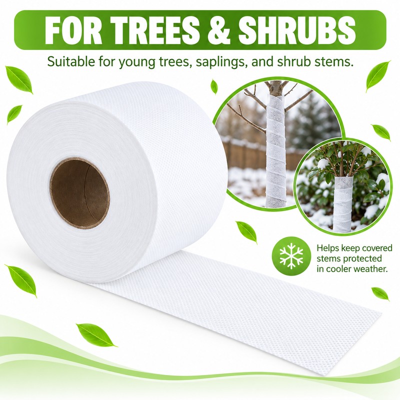 Tree Wrap for Winter Plant Protection – Non-Woven 8 cm