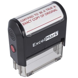 ExcelMark Self-Inking Rubber Stamp Certifed to be True & Exact Copy of Original