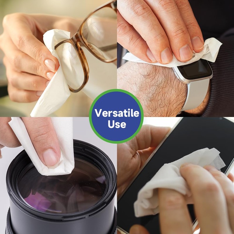 VisClear Eyeglass Cleaner Wipes, 200 Counts, Ocean scented,No Scratches and