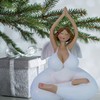 Pommerntraum ® Decorative Figure Yoga Angel Ruby Angel Mollyangel Guardian