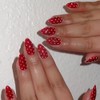 SXVME Uñas postizas acrílicas gruesas de color almendra, 30 uñas