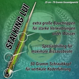 Monkey Lures Stalking Lui 25 cm - Vertical Fishing Bait - Zander Rubber Fish, Zander Fishing, Zander Bait, Vertical Fishing, Artificial Bait for Predator Fishing, Fishing Lure (Ugly Duck)