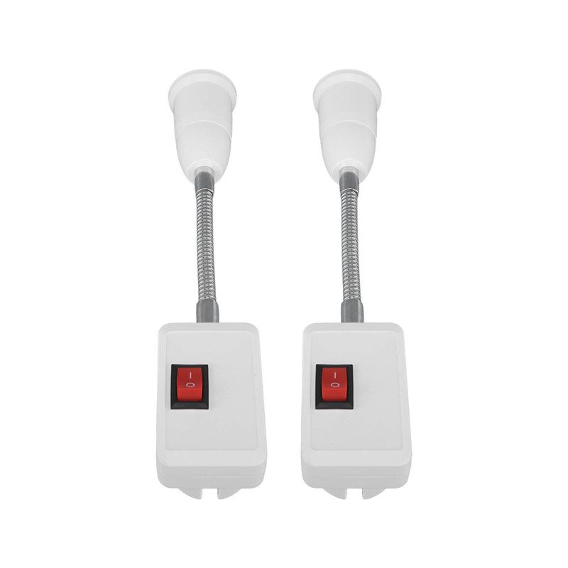 2PCS E27 E26 Hose Lamp Holder with Switch Universal 360