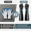 FLKQC Rubber Sandblaster Gloves for Abrasive Blasting with Particles Palm