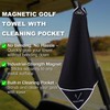 VIGLORY Magnetic Golf Towel - Exclusive Cleaning Pocket–18"x18"–Strong Magnet for
