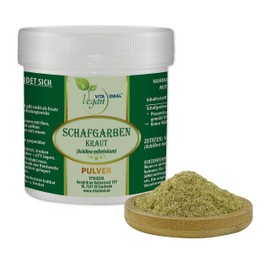 VITA IDEAL Vegan VITA IDEAL Vegan? SCHAFGARBEN - Kraut 300g PULVER - Achillea millefolium - Tagesportion 500mg SCHAFGARBENKRAUT, natrlich, pflanzlich & ohne Zusatzstoffe, Inklusive Messl?ffel.
