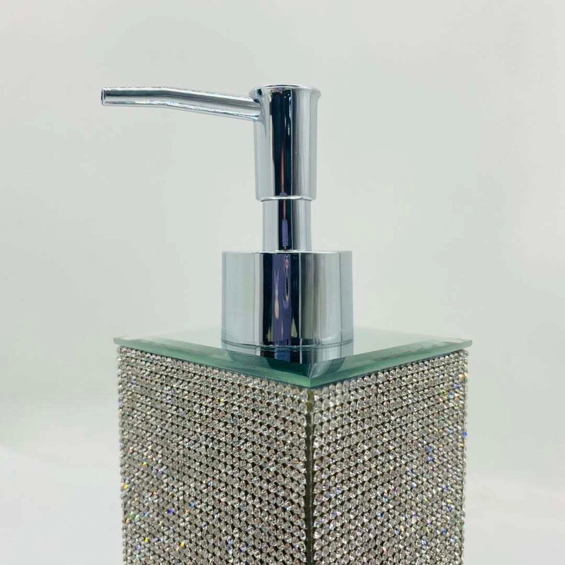EagleWiz Sparkle Diamante Silver Bling Soap dispenser Hand Cream Pump