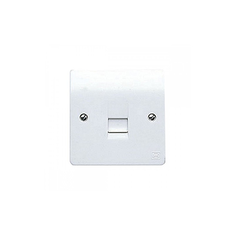 MK Logic Plus K427WHI 1-Gang Secondary Telephone Socket, Standard White