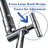 Chrome Shower Arm Extension - 13'' Adjustable Height & Range,