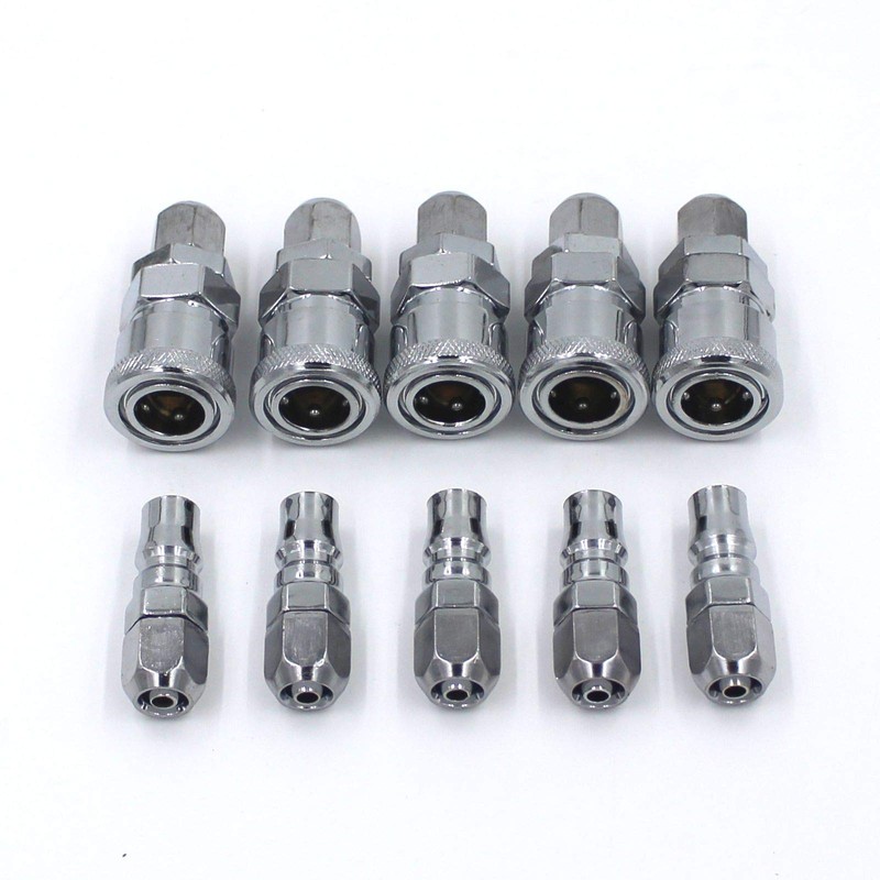 JomMart TL0452 Air Coupler Set of 5 for Urethane Hose