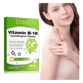 60 Parches Hipoalergénicos Vitaminas B12 Guaraná Y Garcinia