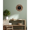 Honiway Wall Clock Battery Operated 12 in Rustic Wood Boho