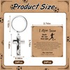 Quelay 24 Sets Cross Keychain with Greeting Cards for Men