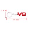 V8 Keychain for Car Keyring Decoration Badge V8 Emblem Sticker