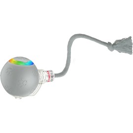 TONOSA Interactive Cat Toy - Automatic LED Light Ball, Rechargeable & Small, Grey