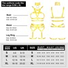 BBOHSS Women's Body Harness Pentagram Bra Set Punk Garter Leg