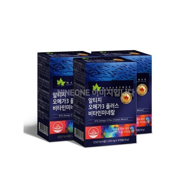 RTG Omega 3 Plus Vitamin Mineral 30 Capsules / 알티지오메가3