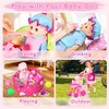 Baby Doll Stroller Toys Set,17 PCS Pretend Play for Girls