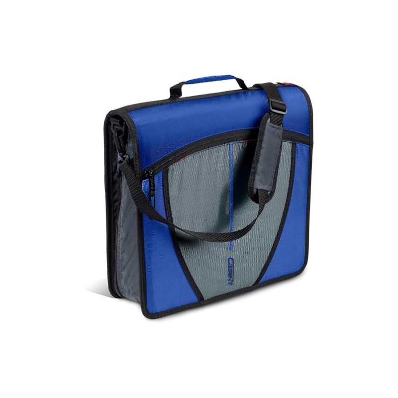Case-it Mighty Zip Tab School Zipper Binder | 3-Inch O-Rings,