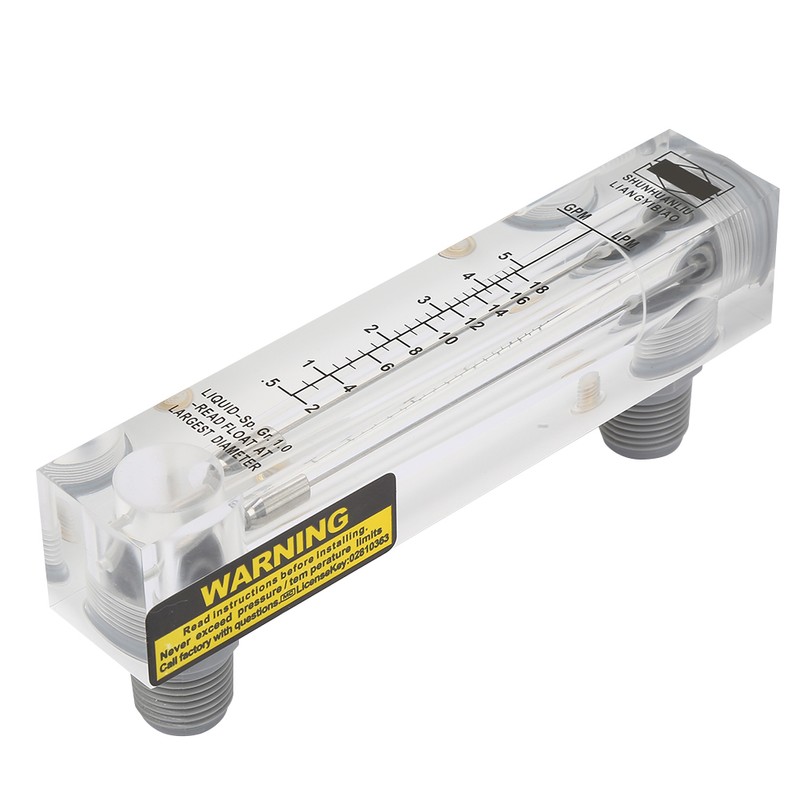 LZM-15 0.5-5GPM Knob Panel Type Liquid Flowmeter Flow Meter Measurement