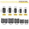 MECCANIXITY 22Pcs 5 Sizes Clip-on Ferrite Ring Core, Ferrite Bead