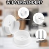 2 Pairs of Round Tube Brackets 35 mm White Plastic