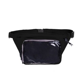 Ita Bag Gürteltasche mit transparentem Sichtfenster | Große Itabag Bauchtasche | Crossbody | Schwarz